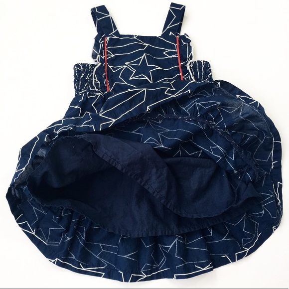 Like New! Cat & Jack Navy Star Print Dress - Picture 5 of 8